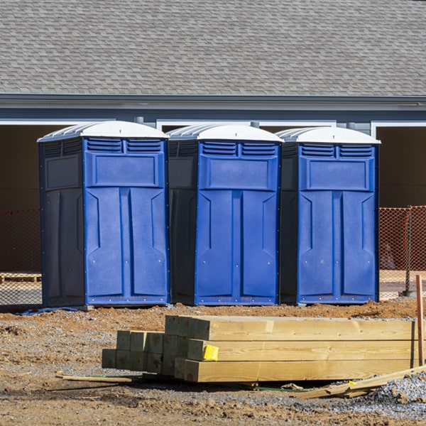 how often are the portable toilets cleaned and serviced during a rental period in Divide